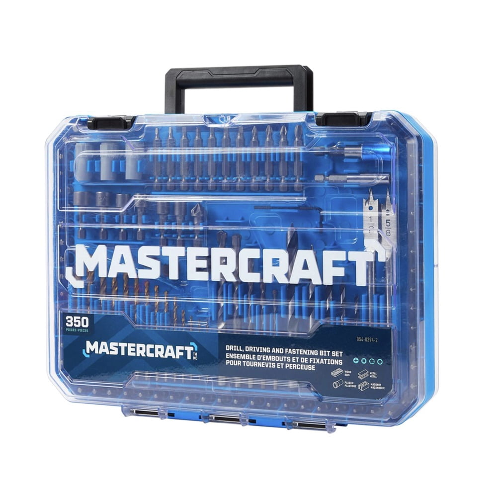 350-Piece Titanium Drill Drive and Fastening Bit Set for Wood/Metal/Plastic/Masonry