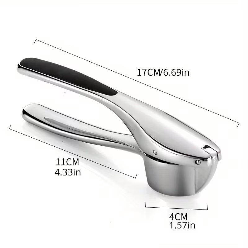 Multifunctional Stainless Steel Garlic Press - Manual Ginger and Garlic Crusher | Essential Kitchen Tool
