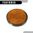 thumbnail image 6 of 6pcs 2.20"x0.31" Universal Reflector Round Motorcycle Bike Safety Increase Visibility and Safety Orange, 6 of 6