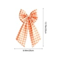 thumbnail image 3 of Large Halloween Decorative Wreath Bow Gingham Plaid Fabric Ribbon for Front Door Fall Party Decorations and Halloween Home Supplies, 3 of 6
