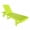 Lime, variant on Modern Poly Reclining Chaise Lounge With Wheels, Teak