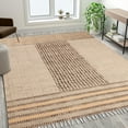 thumbnail image 2 of Casavani Block Printed Beige Rug For Living Room 10'x18' Geometric Cotton Area Rugs for Outdoor Patio, 2 of 5