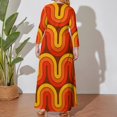 thumbnail image 4 of Retro Geometric Gradient Design 839 Long Sleeved Dress dresses for woman Womens dresses ceremony dresses, 4 of 6