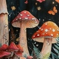thumbnail image 5 of Patifu Mushrooms Butterflies Forest Graphic Print Polyester Stylish Bathroom Décor Set with Hooks 100% Polyester Bathroom Curtain Decoration Shower Curtain Set 36"x72, 5 of 7