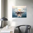ALEPADNF Zen Wall Art White lotus Flowers Picture Canvas Print Barhroom