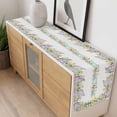 thumbnail image 4 of Easter Eggs Table Runner 48 Inches Long Farmhouse Dress Scarves, Spring Watercolor Bunny Flower Leaf Plant Dining Tablerunner for Coffee Table/Kitchen Island/Party Décor, 13" x 48", 4 of 8