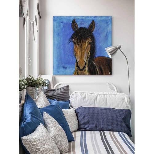 "Hidalgo Mustang Horse" Painting Print on Wrapped Canvas