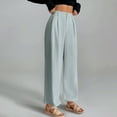 thumbnail image 4 of ABATAB Women's Wide Leg Dress Pants Ruched High Waisted Business Casual Trousers Dressy Work Office Pants with Pockets, 4 of 7