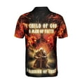 thumbnail image 3 of Shinning Knight With Lion of Judah Warrior Of Christ Men's Polo Shirt S-5XL, 3 of 5