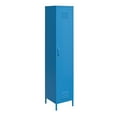 thumbnail image 3 of Novogratz Cache 1-Door Tall Single Metal Locker Style Storage Cabinet, Bright Blue, 3 of 15