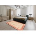 thumbnail image 4 of Ahgly Company Indoor Rectangle Abstract Pastel Orange Abstract Area Rugs, 5' x 8', 4 of 6