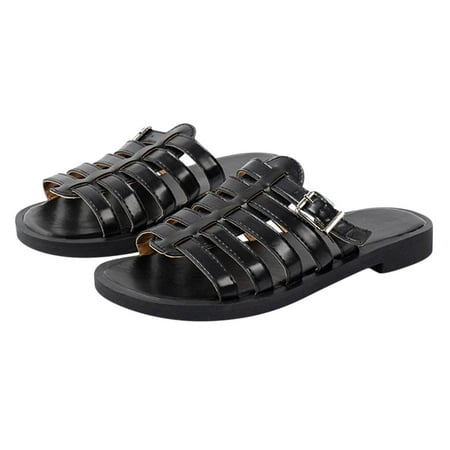 

Holiday Savings Deals! Kukoosong Flat Sandals for Women Beach Sandals Summer Non-Slip Causal Slippers Women s Sandals Black 37