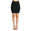 Womens Elastic Waist Stretchable Mini Bodycon Pencil Skirt 52756