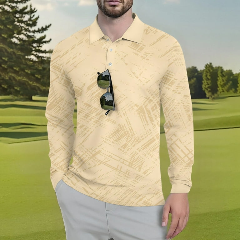 Homeyce Golf Polos for Men Long Sleeve Button Down Shirts Collared