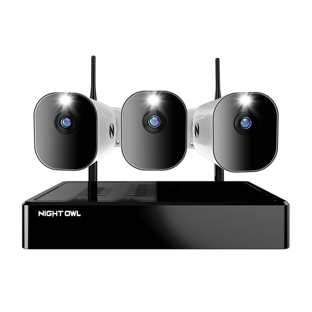 Open Box Night Owl WM-8BBTWN1-32B 10 Channel Bluetooth 3 Battery 1080p HD Wire-Free Security Camera