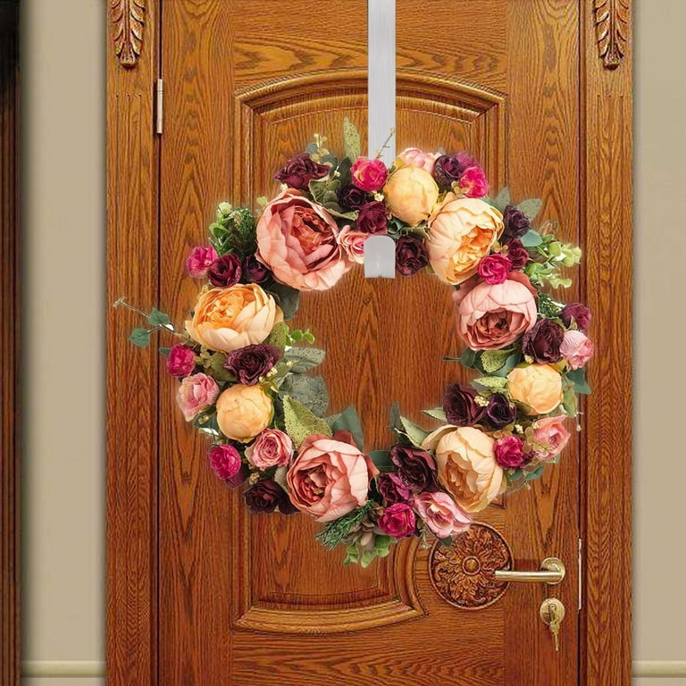 15 in wreath hanger metal wreath holder door online hook for xmas easter spring wreath