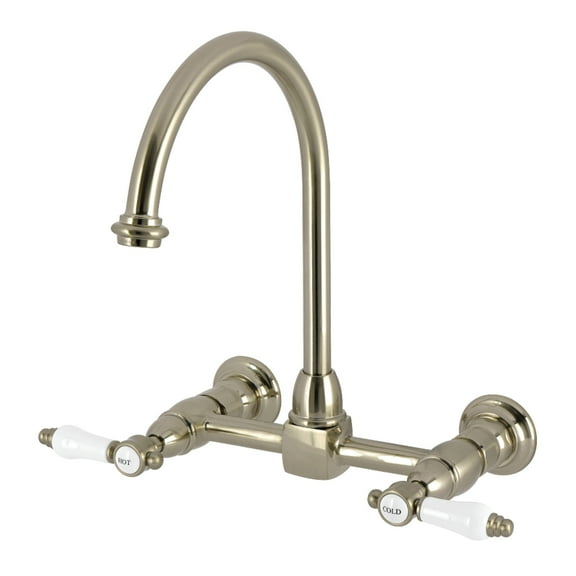 Kingston Brass KS1298BPL Bel-Air Bridge Kitchen Faucet, Brushed Nickel