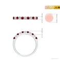 thumbnail image 5 of Angara Natural 0.33 Ct. Ruby with Diamond Non Eternity Ring in 14K White Gold for Women (Ring Size: 6.5), 5 of 10