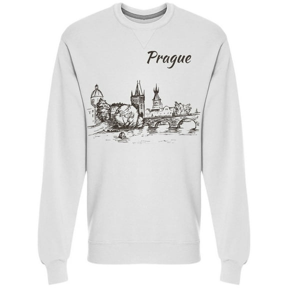 Czech Republic Charles Bridge Sweatshirt Men -Image by Shutterstock, Male XX-Large