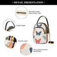 thumbnail image 4 of FORMRS Crossbody Bag for Women Quilted Travel Shoulder Cell Phone Purse with Chain Strap Handbag, Orange Butterflies, 4 of 7