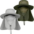 thumbnail image 1 of IYEBRAO Sombrero para el sol para hombre al aire libre con solapa para el cuello y la cara Protección UV Sombrero de pesca de ala ancha para senderismo Safari Jardinería UPF 50+, 1 of 1