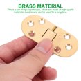 thumbnail image 2 of Pungan Brass Hinge Brass Butler Tray Hinge for Heavy Duty Folding Desk,2.8"X1.18"X0.08", 2 of 10