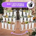 thumbnail image 6 of SHENCAIOU Flower Display Stand, 3-Layer Metal Flower Stand With 12 Flower Buckets, Movable Flower Stand, Suitable For Family Yard, Park (Color: White), 6 of 8