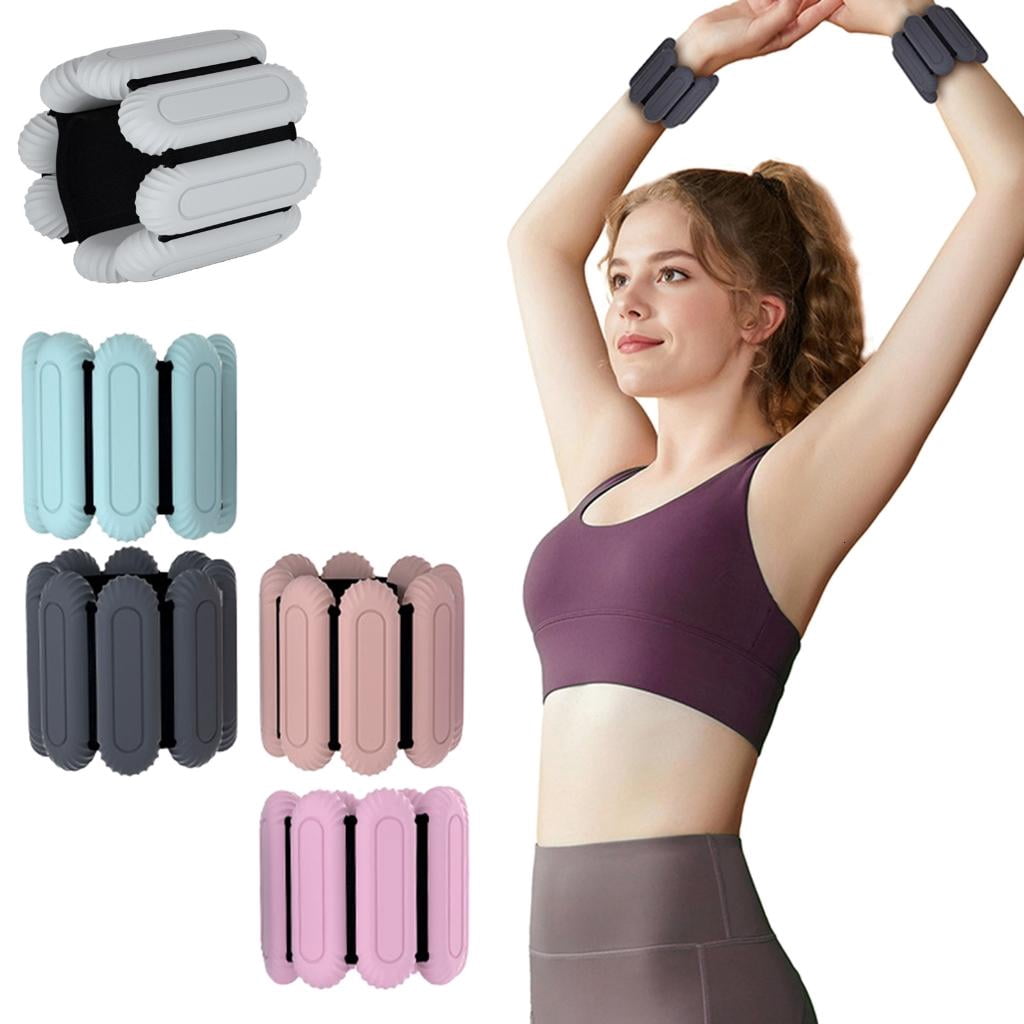 Yihuala 1Pair Light Weight Adjustable Ankle Wrist Band Strength Training Bracelets for Homes gym, Walking, Running, Travel