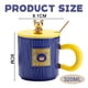 thumbnail image 2 of Taza de oso de 320ml con tapa, cuchara, Taza de cerámica para hombres y mujeres, taza de agua para pareja de café para desayuno en casa y oficina, 2 of 5