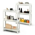 thumbnail image 1 of Gymax 2PCS 3 Tier Slim Storage Cart Detachable Kitchen Organizer Rolling Utility Cart, 1 of 10