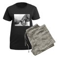thumbnail image 5 of CafePress - African Elephants And Calf Women's Dark Pajamas - Women's Short Sleeve Print T-Shirt and Pants Dark Cotton Pajama Set, 5 of 7