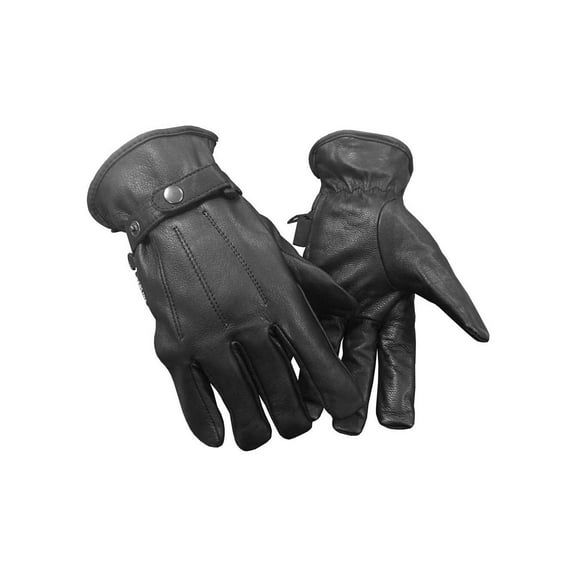 Redline Men's All Season Full-Finger Kevlar Leather Gloves, Black G-052 (S)