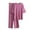 Hot Pink, variant on Two Piece Sets for Women Cooling Summer Outfits Loose Textured Short Sleeve Tops and Wide Leg Ribbed Pants Suits One Size (Free Size, Light Blue)