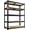 Black, variant on Garage shelving, 5-tier storage rack, 2400 lbs load capacity, adjustable heavy-duty garage shelving, metal shelving unit with waterproof posts, suitable for warehouses