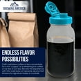 thumbnail image 2 of Cold Brew Coffee Maker Kit: Wide Mouth Mason Jar with Screw Top Lid, Stainless Steel Filter for Delicious Brewed Coffee, Infused Tea, Alcohol - 2 Quart 64 oz Teal, 2 of 10