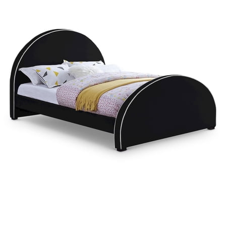 Meridian Furniture Brody Black Velvet Queen Bed