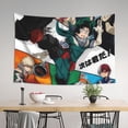 thumbnail image 3 of My Hero Academia Tapestry, Anime Wall Poster Art, Wall Tapestry For Bedroom Living Room Dorm Room, Wall Hanging For Festival Party Events Background Photography Backdrop, 60x40 Inch, 3 of 9