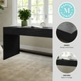 thumbnail image 3 of Martha Stewart Home Office Modular 2 Drawer Desk in Black with Oil Rubbed Bronze Hardware, 3 of 11