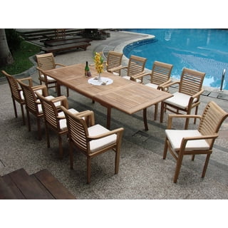 6 PC LARGE TEAK WOOD GARDEN INDOOR OUTDOOR PATIO SOFA SET FURNITURE POOL  NAPA