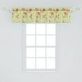 thumbnail image 2 of Ambesonne Shabby Flora Valance Pack of 2, Vintage Flower Rose, 54"X12", Pale Green Pale Pink, 2 of 4