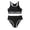 Black, variant on lnmuld Toddler Girls UPF 50 Sun Protective 2 Piece Tankini Set - Rash Guard & Skirt for Beach Pool Party Color:Hot Pink,Size:5-6 Years