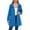 Blue, variant on Women's Water Resistant Windbreaker Jacket Long Sleeve Mid Length Outerwear For Hiking Travel And Daily Wear