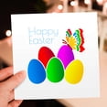 thumbnail image 7 of 3drose, Painted Easter Eggs, Colorful Butterfly, Text Happy Easter on White, 6 Greeting Cards with Envelopes, 7 of 7