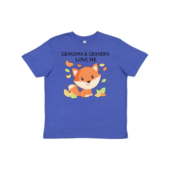 Inktastic Grandma and Grandpa Love Me- little fox Youth T-Shirt