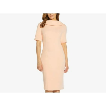 Adrianna Papell Roll Neck Sheath Collar Dress