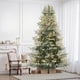 thumbnail image 1 of Yeshouse árbol de Navidad artificial 6.5/7.5 pies pre-iluminado, ramas PE&PVC, luces cálidas UL, ideal para hogar, oficina o fiestas, 1 of 9