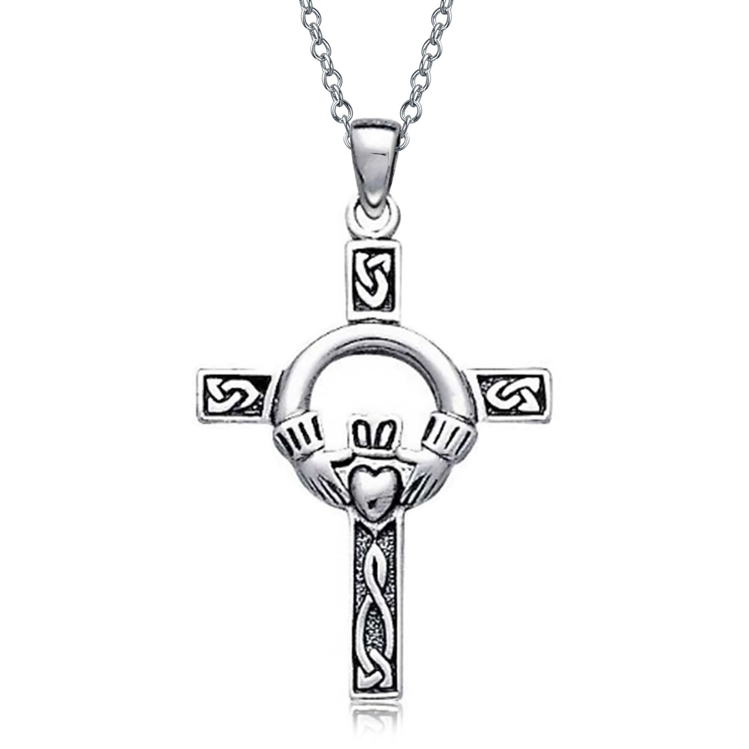 Princess Kylie Oxidized Sterling Silver Cross Designer Ring