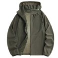 thumbnail image 3 of XINPING Men's Mesh UPF 50+ Sun Protection Hooded Jacket, Summer Breathable Comfortable Lightweight Windbreaker, Casual Coat for Hiking Outdoor Wear, 3 of 6