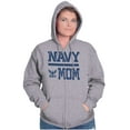 thumbnail image 4 of US Navy Mom Military Anchor Logo Women Plus Size Zipper Hoodie Brisco Brands 2X, 4 of 5