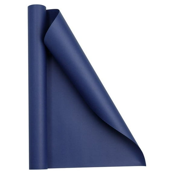 JAM Paper Matte Wrapping Paper, 26.3 Sq ft (17 in x 18 Ft), Presidential Blue, 1/Pack